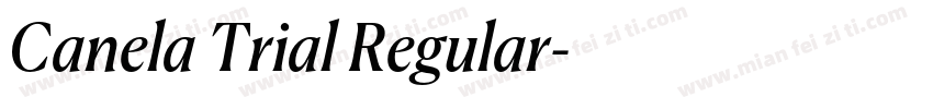 Canela Trial Regular字体转换
